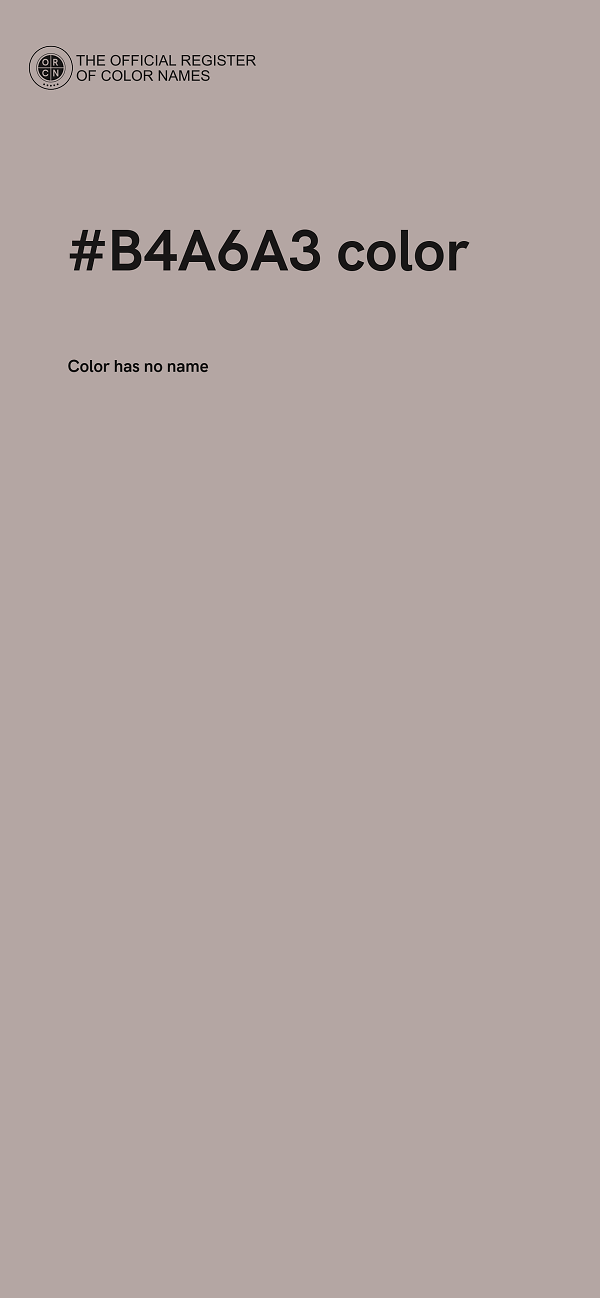 #B4A6A3 color image