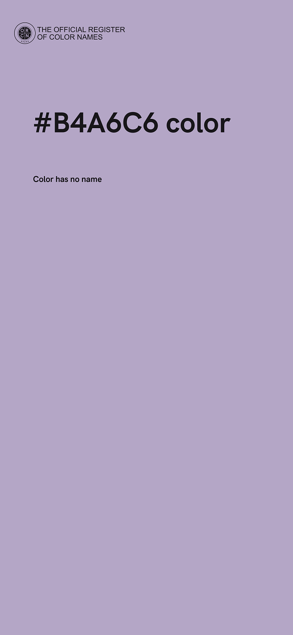 #B4A6C6 color image