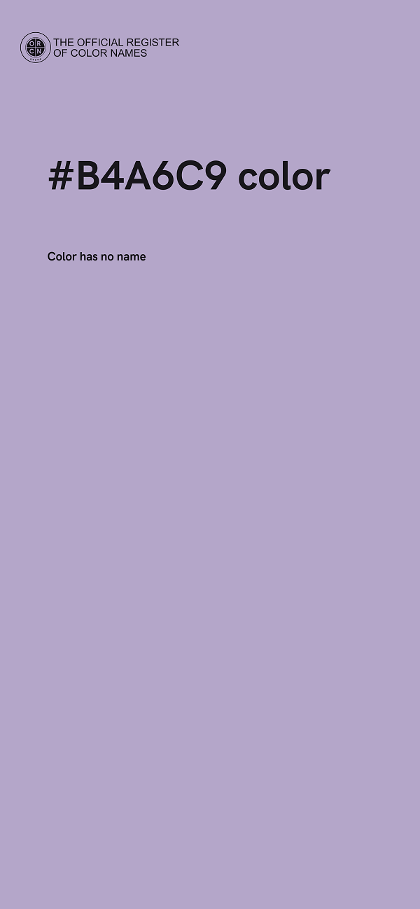 #B4A6C9 color image