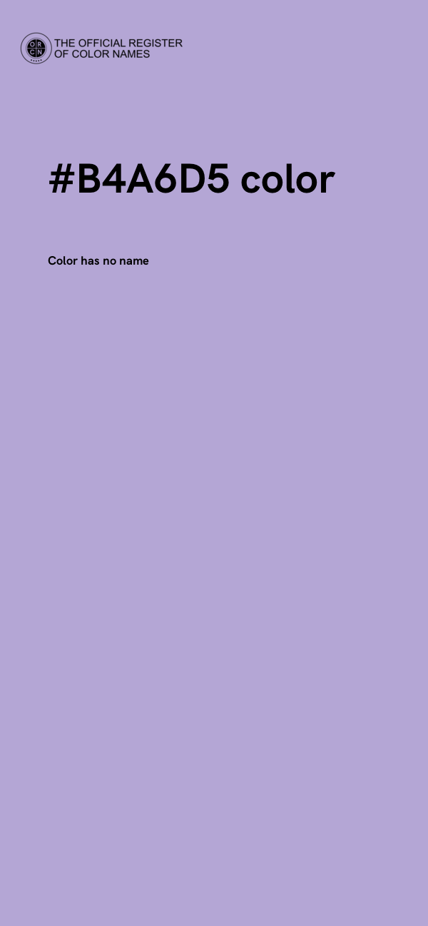 #B4A6D5 color image