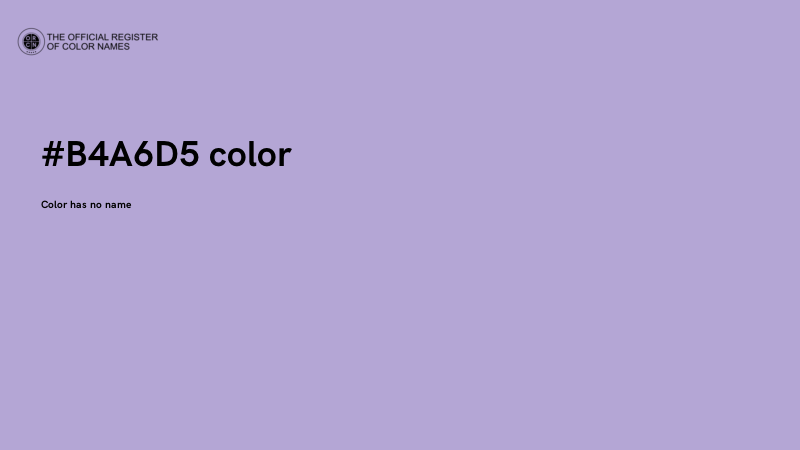 #B4A6D5 color image