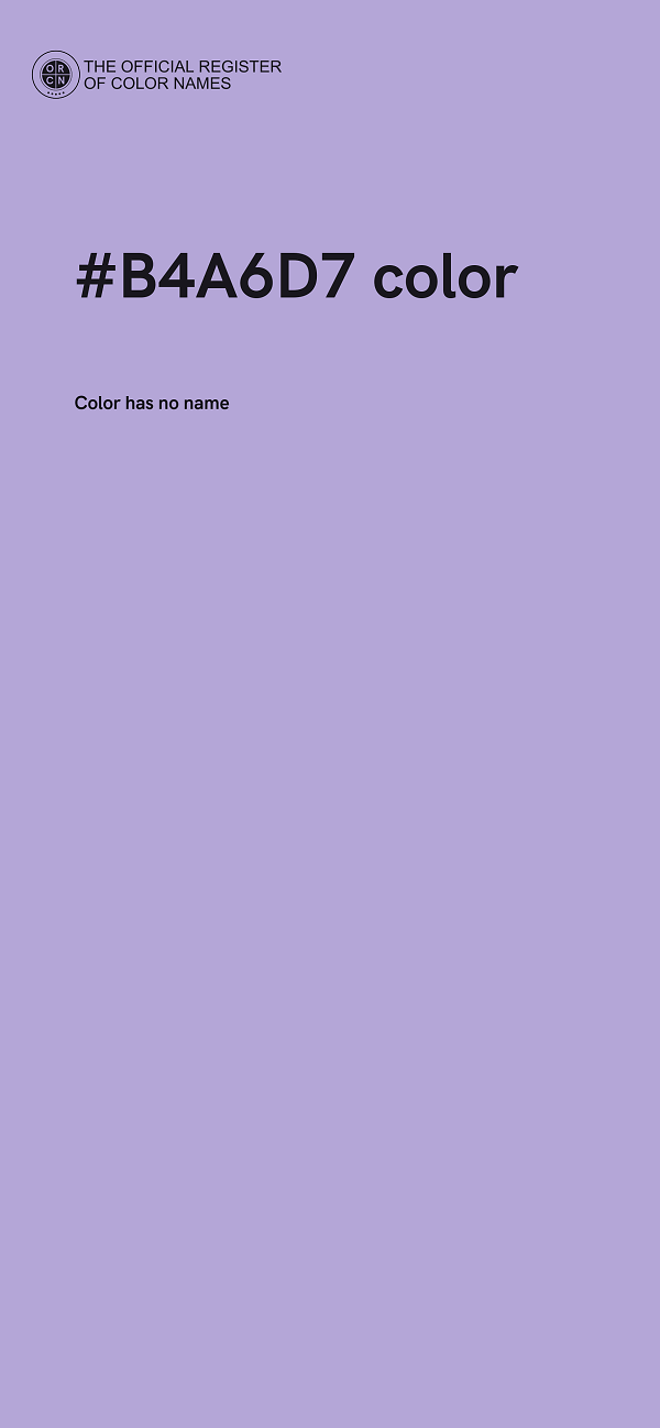 #B4A6D7 color image