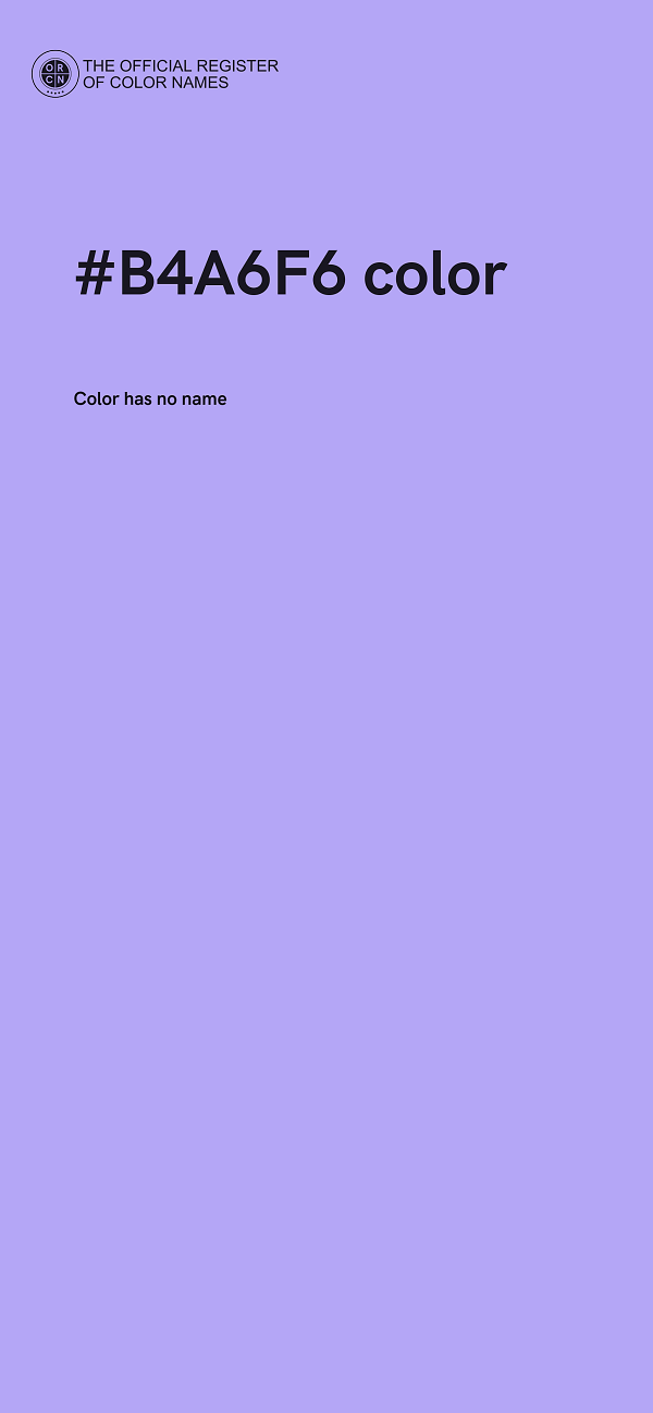 #B4A6F6 color image