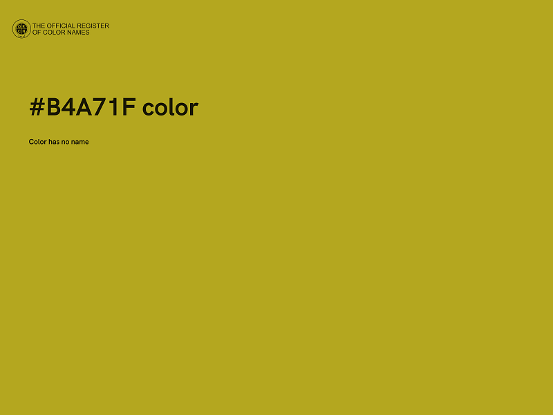 #B4A71F color image