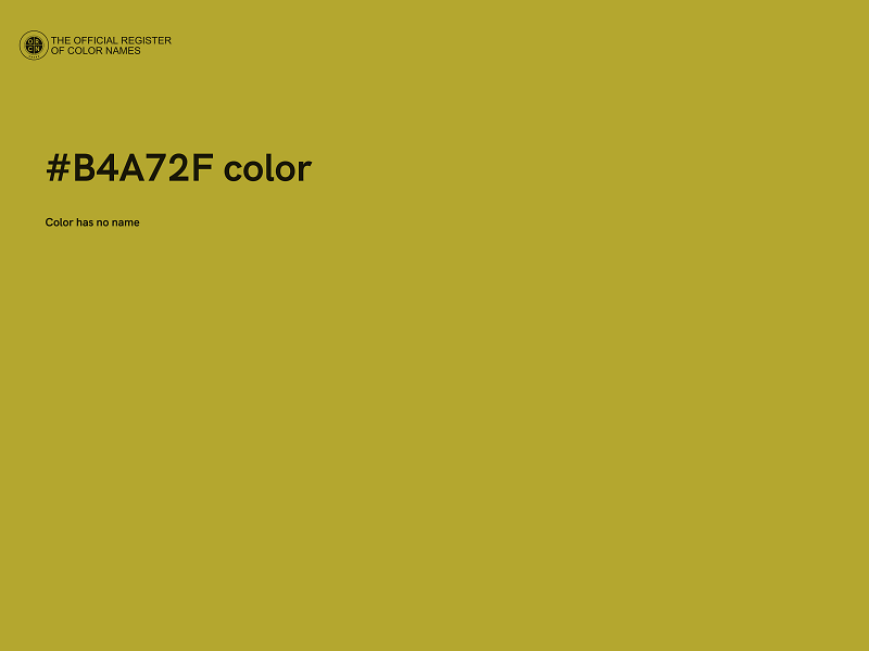 #B4A72F color image