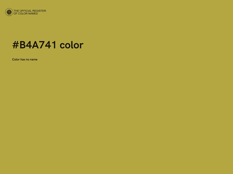 #B4A741 color image