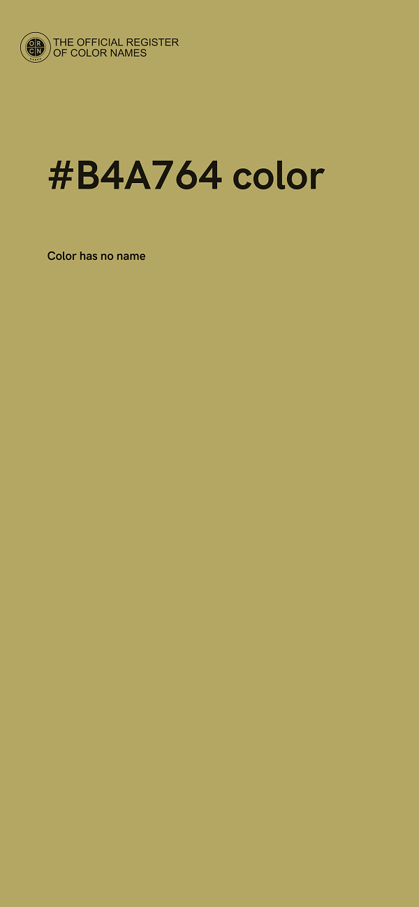 #B4A764 color image