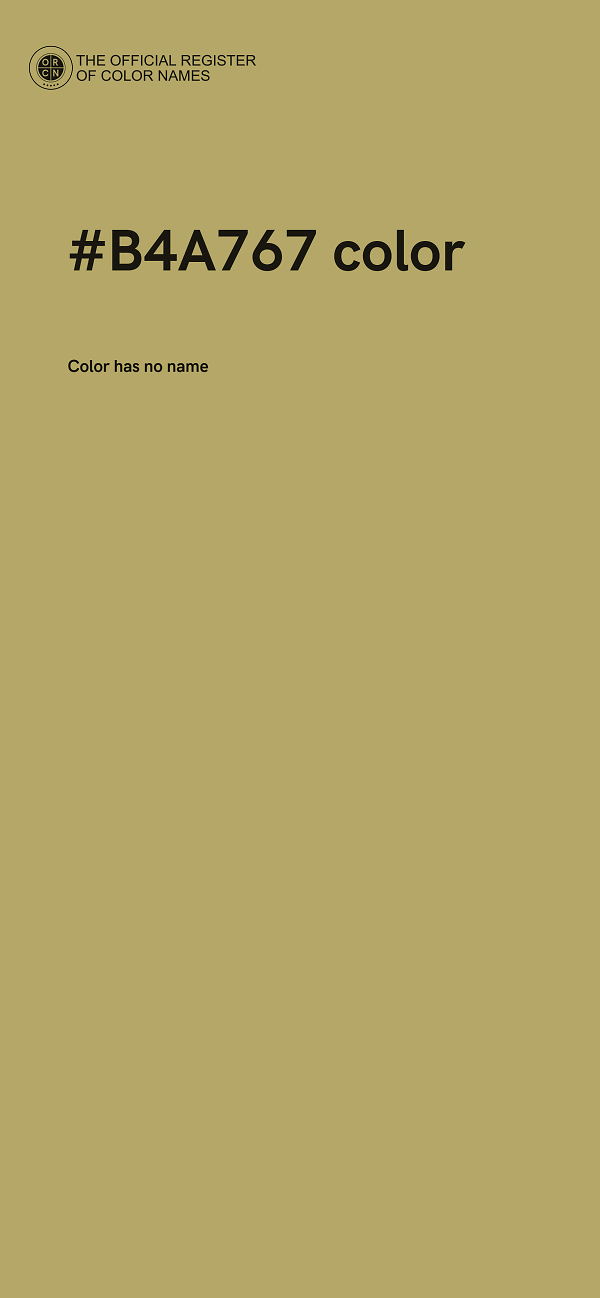 #B4A767 color image
