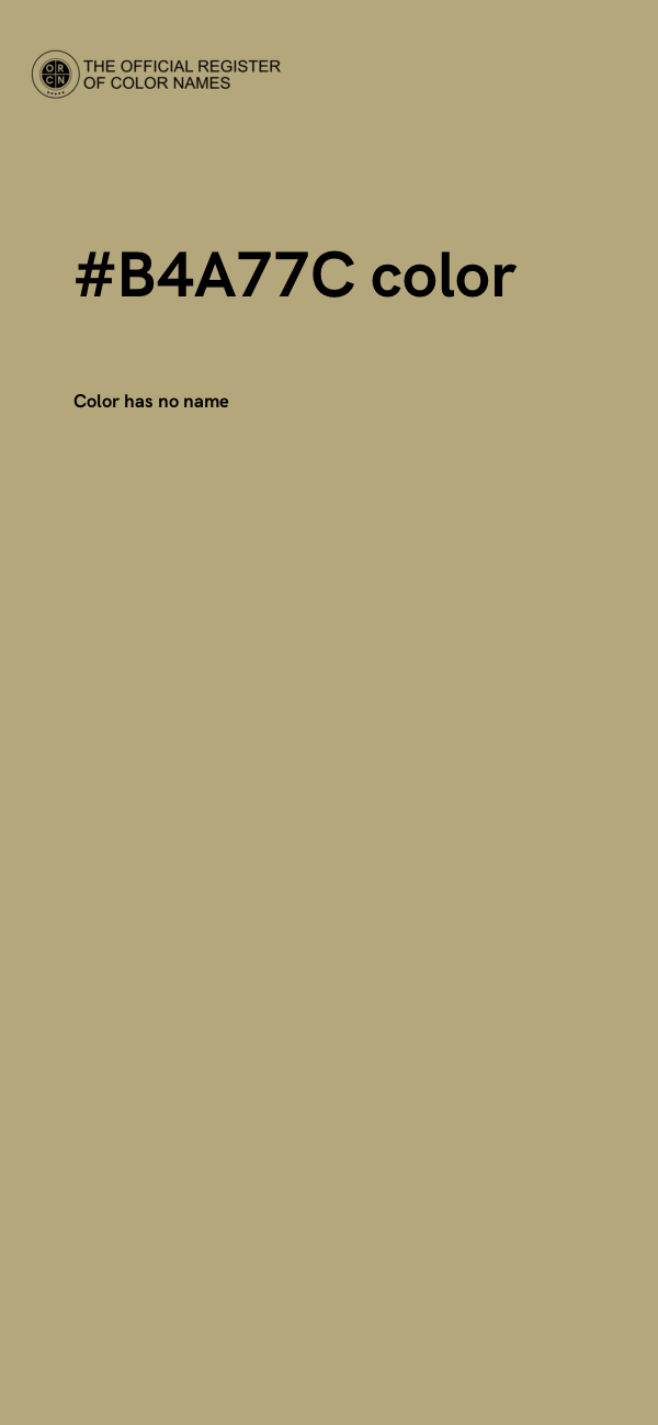 #B4A77C color image
