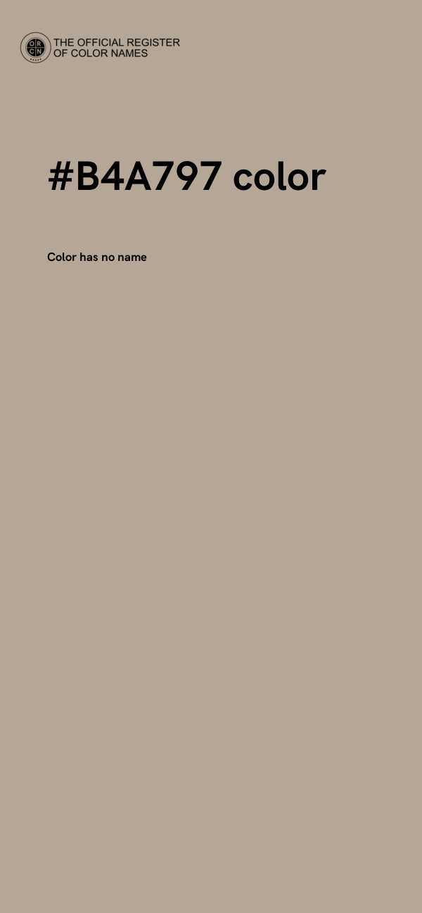 #B4A797 color image