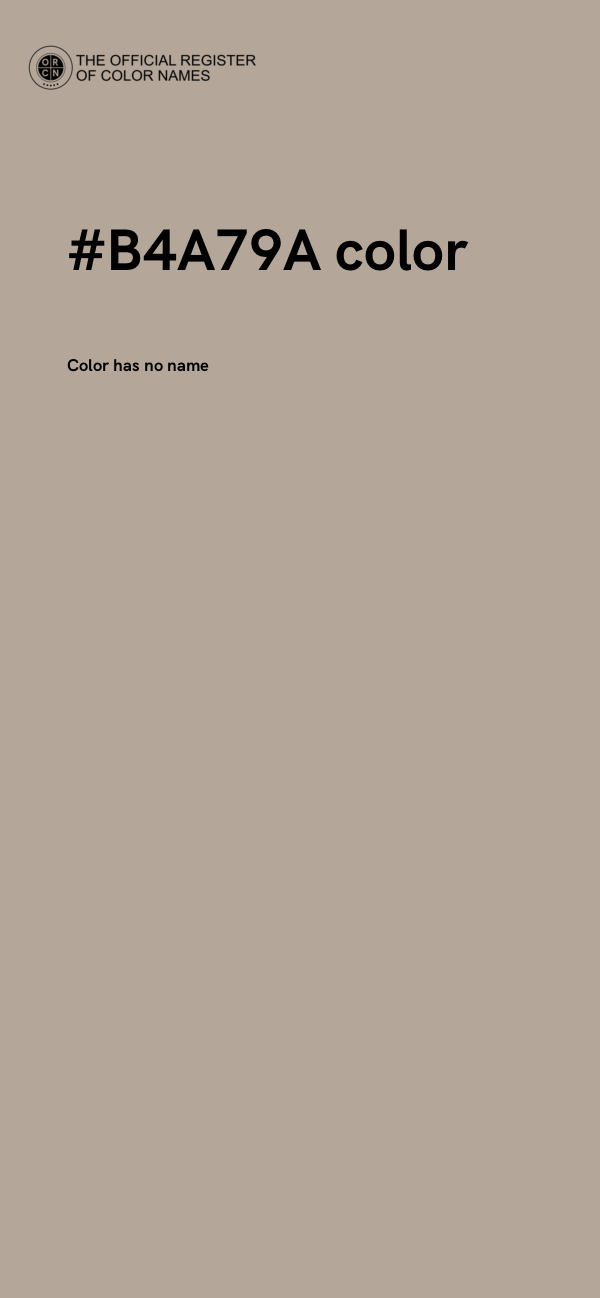 #B4A79A color image