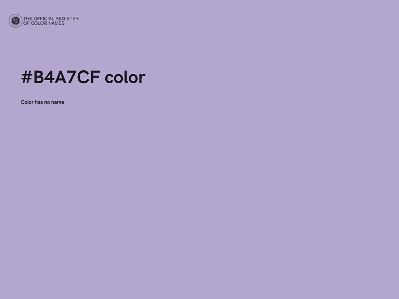 #B4A7CF color image