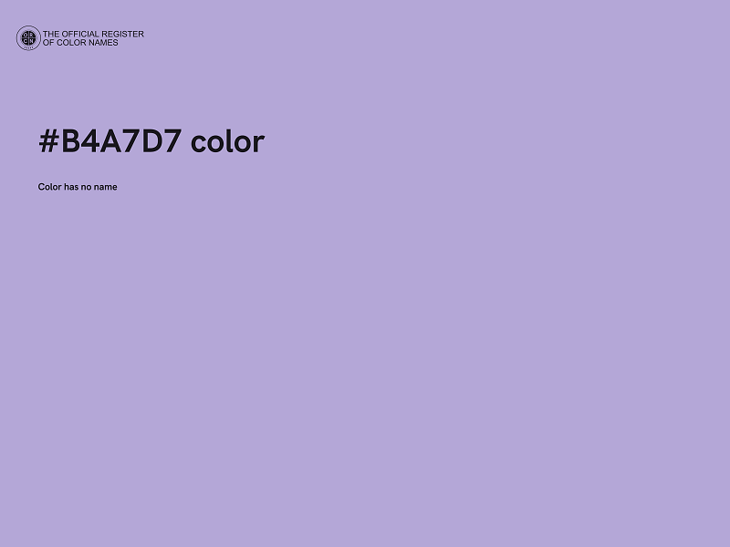 #B4A7D7 color image