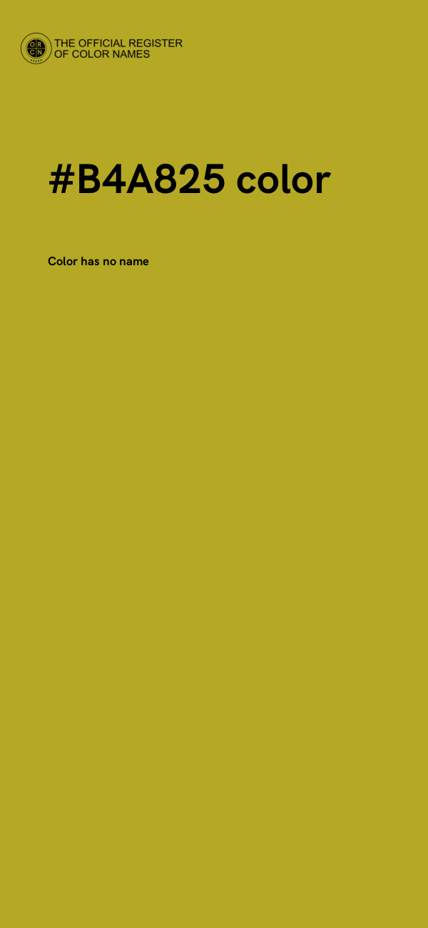 #B4A825 color image