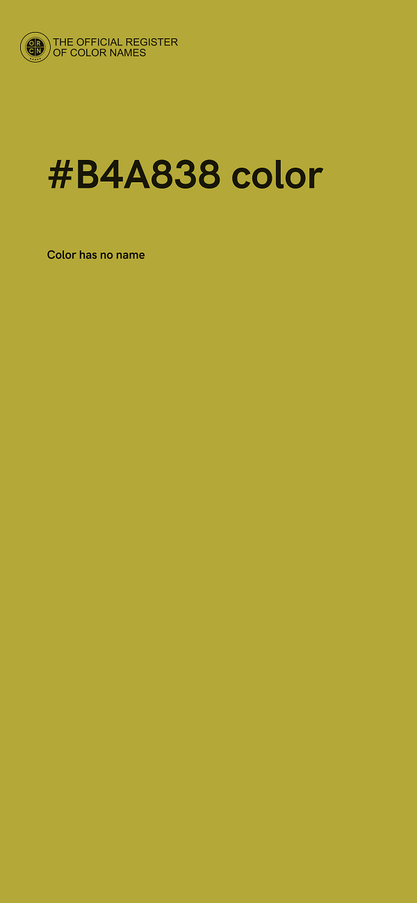 #B4A838 color image