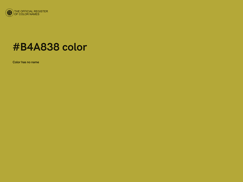 #B4A838 color image