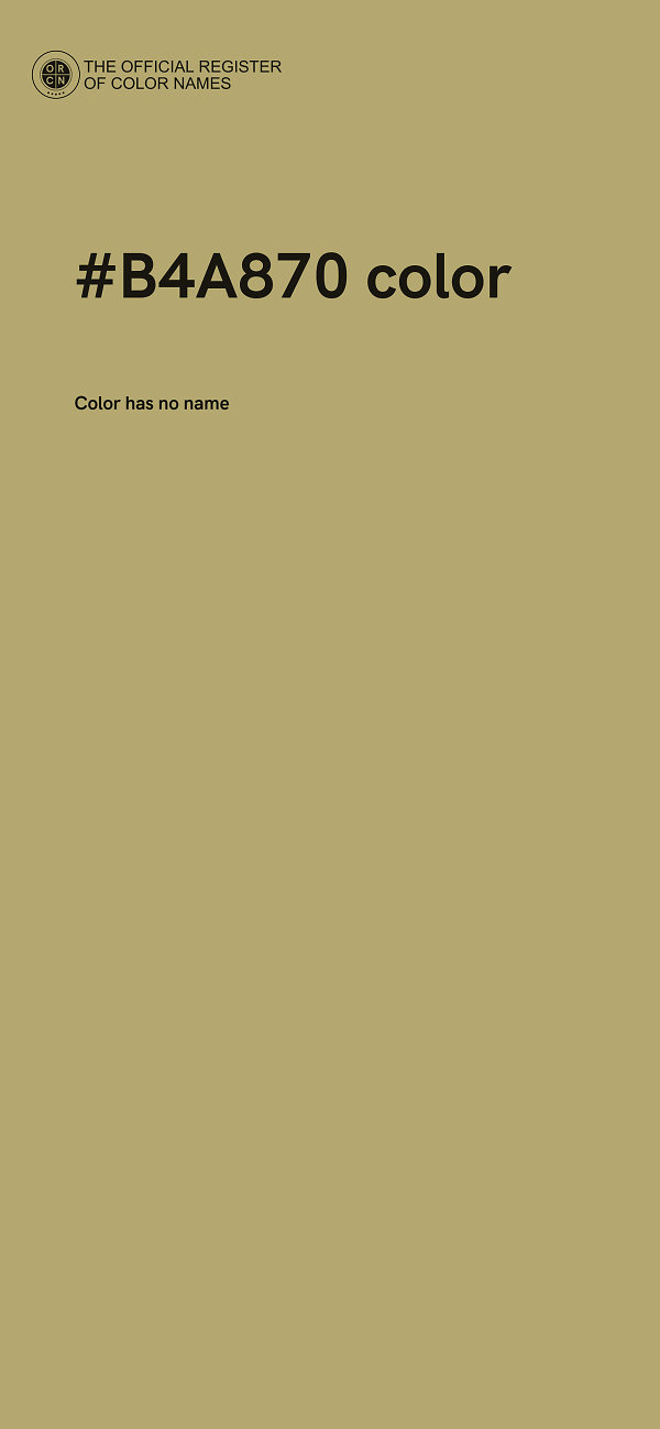 #B4A870 color image