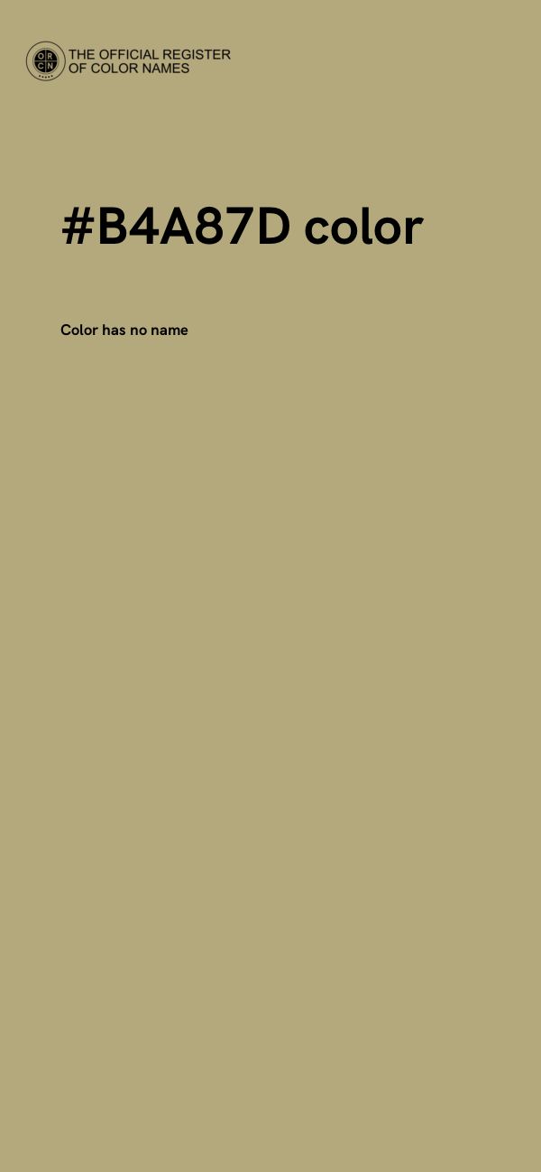 #B4A87D color image