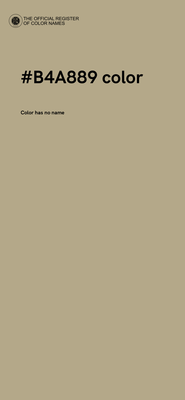 #B4A889 color image