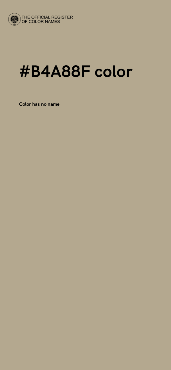 #B4A88F color image