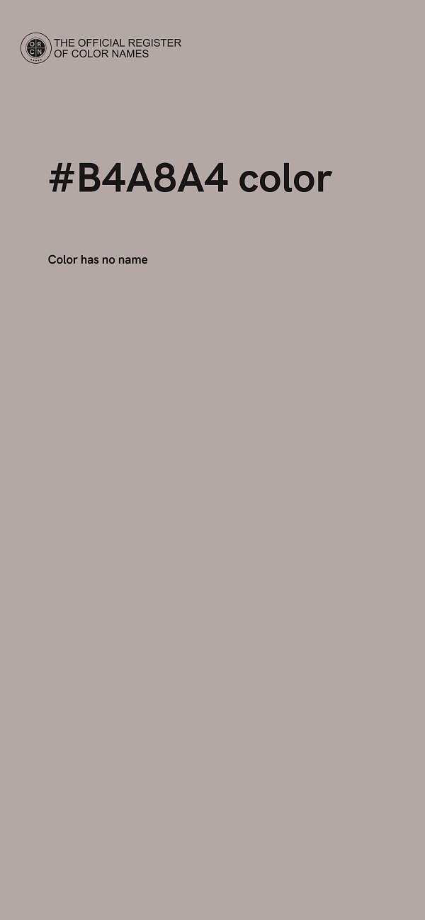 #B4A8A4 color image
