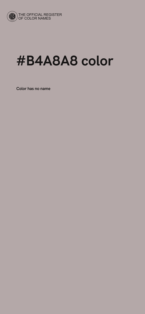 #B4A8A8 color image
