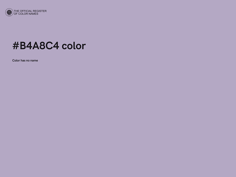 #B4A8C4 color image