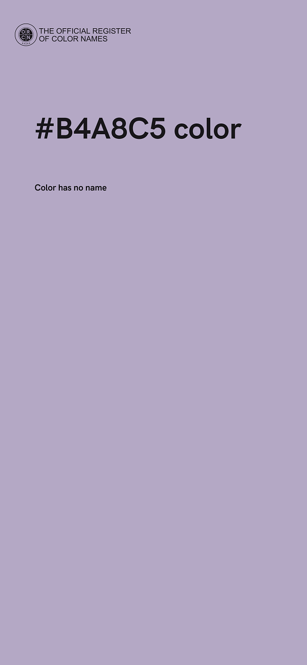 #B4A8C5 color image