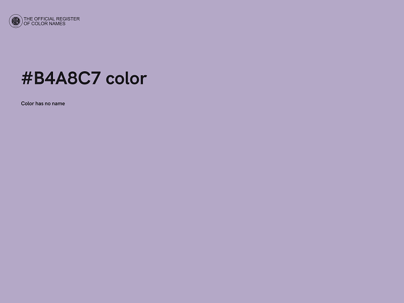 #B4A8C7 color image