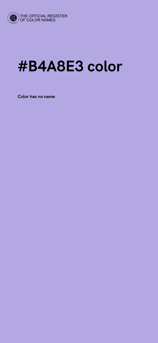#B4A8E3 color image