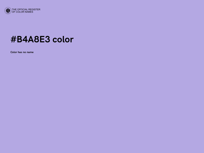 #B4A8E3 color image