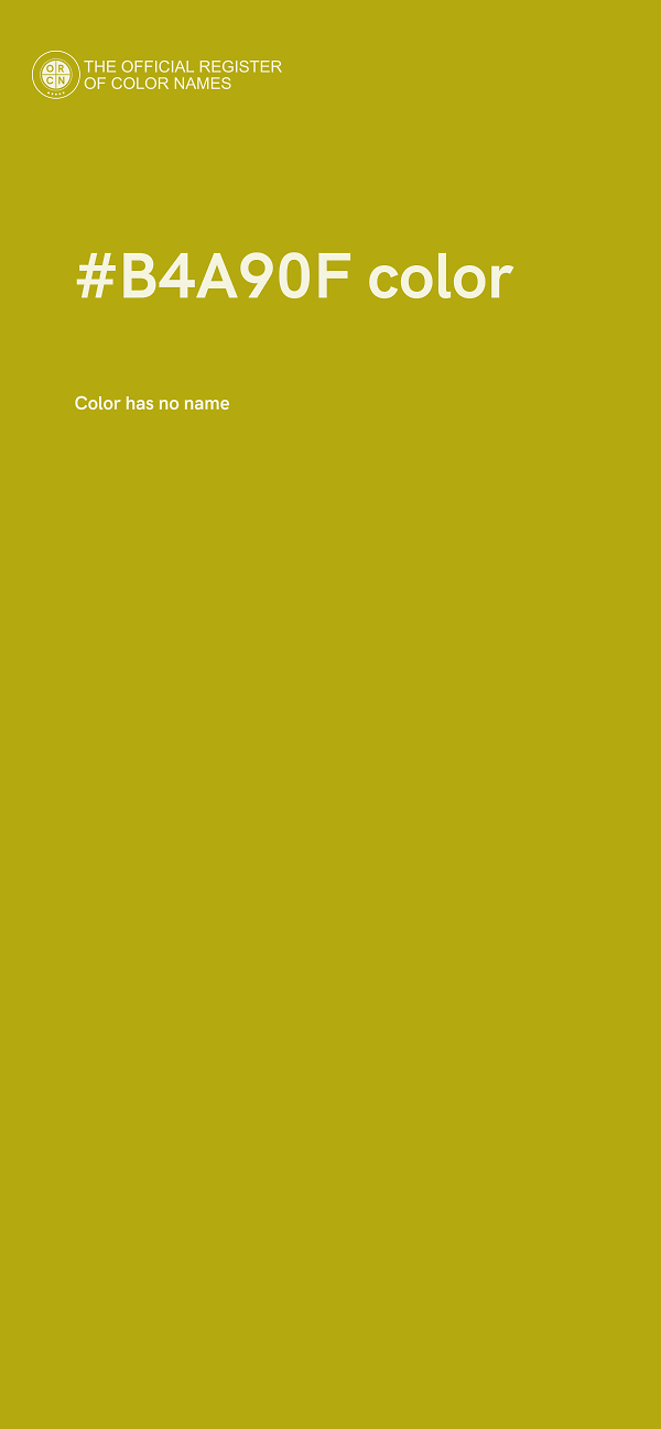 #B4A90F color image