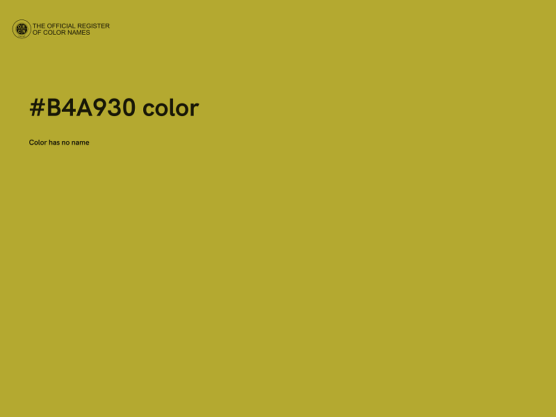 #B4A930 color image