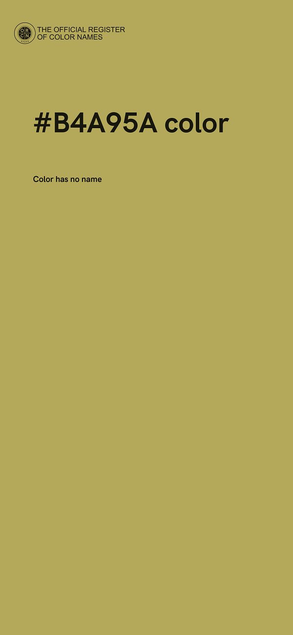 #B4A95A color image