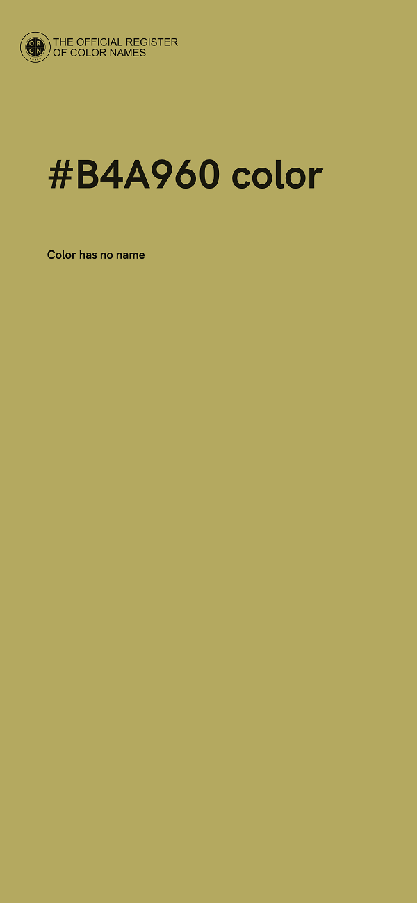 #B4A960 color image