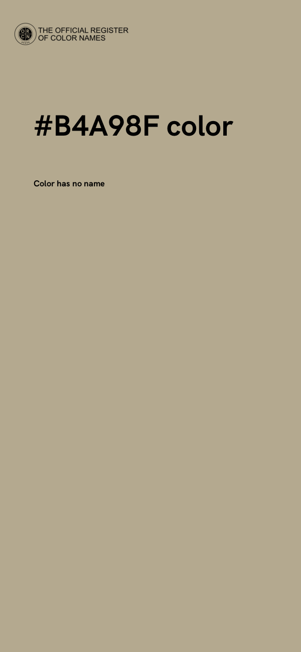 #B4A98F color image