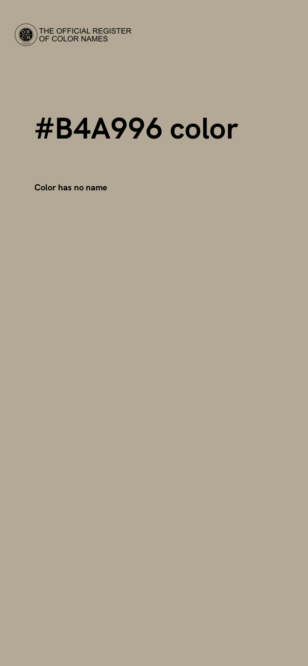 #B4A996 color image