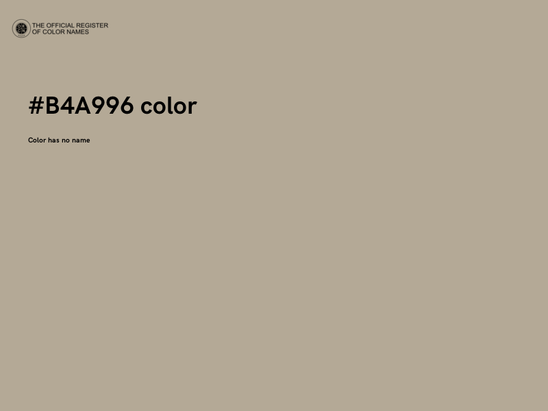 #B4A996 color image