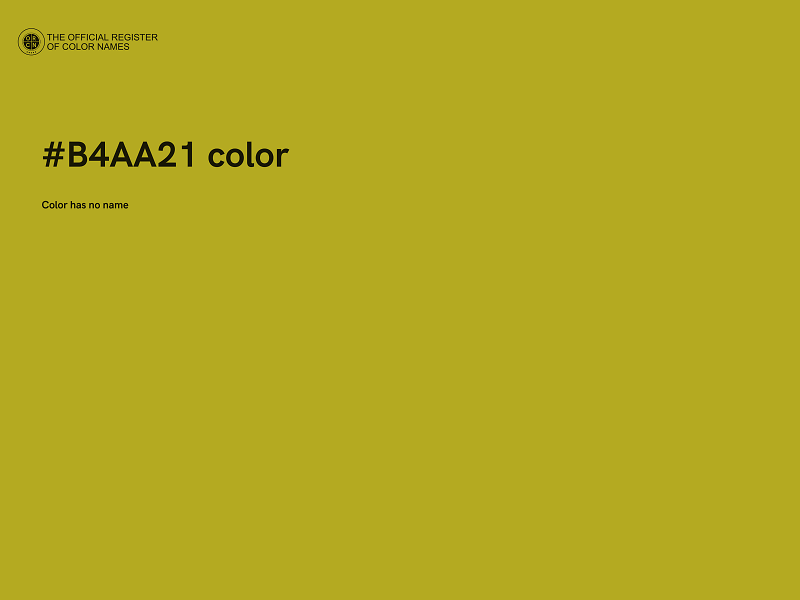 #B4AA21 color image