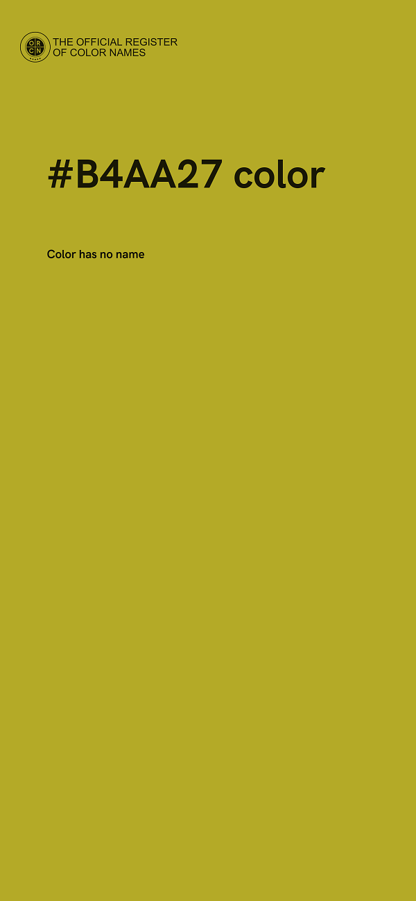 #B4AA27 color image