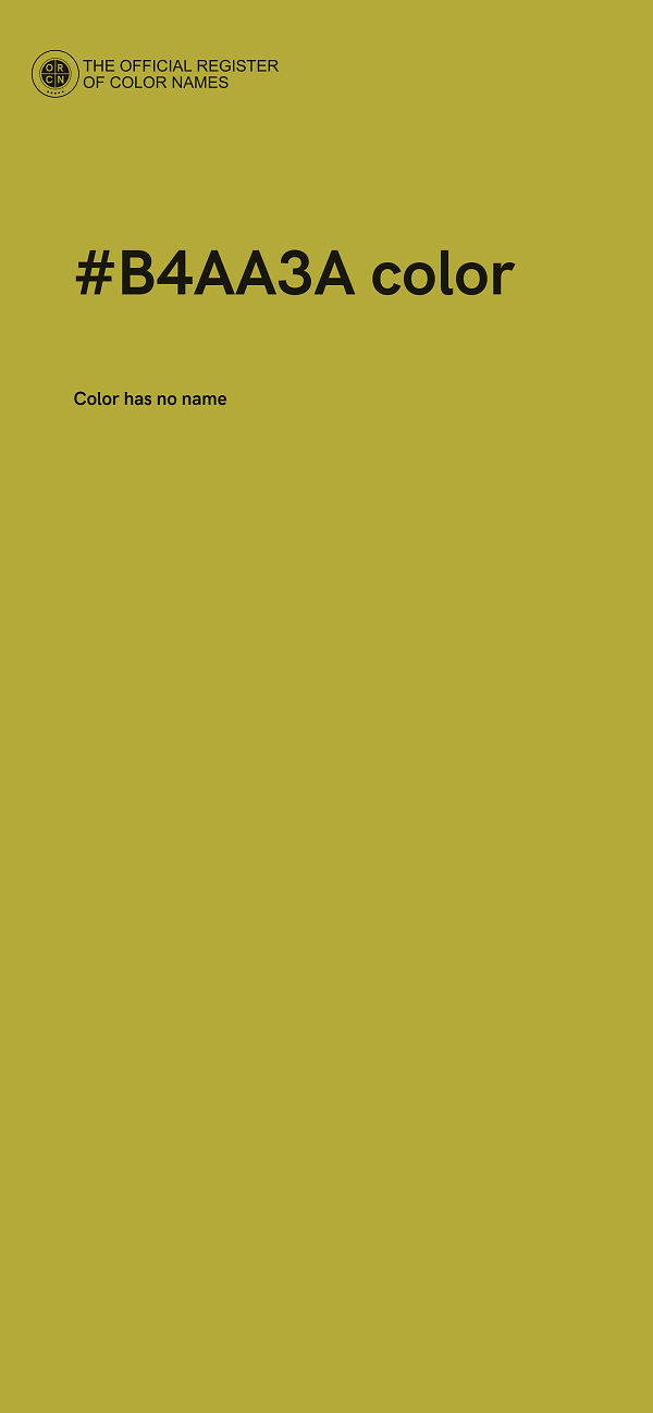 #B4AA3A color image