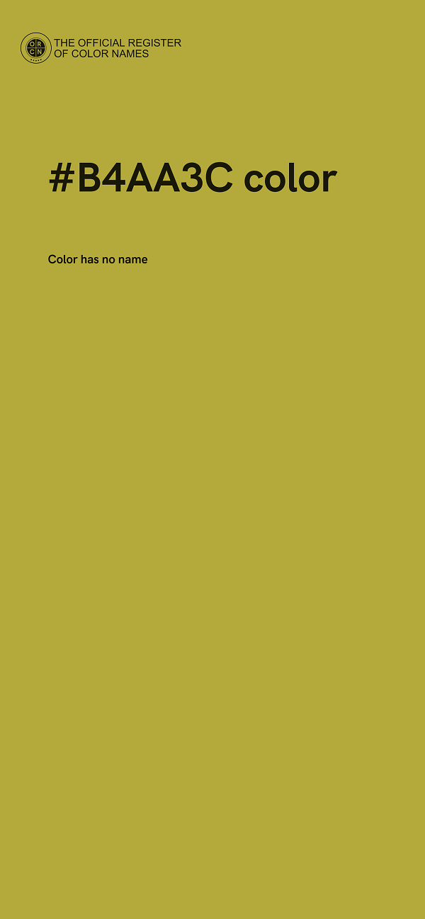 #B4AA3C color image