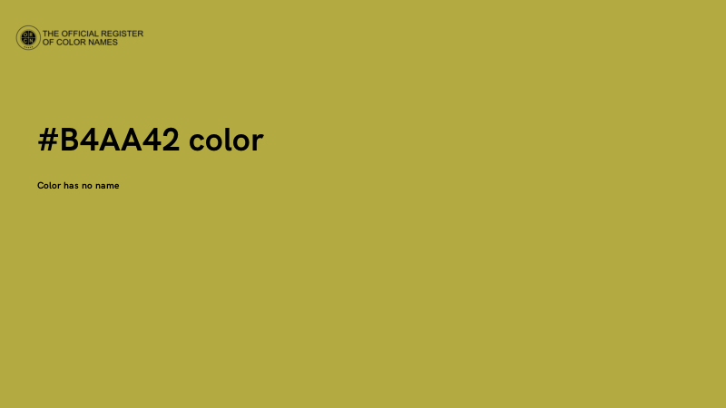#B4AA42 color image