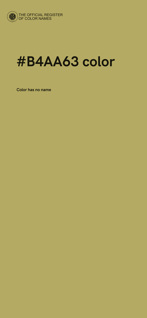 #B4AA63 color image
