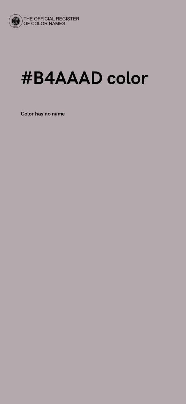 #B4AAAD color image