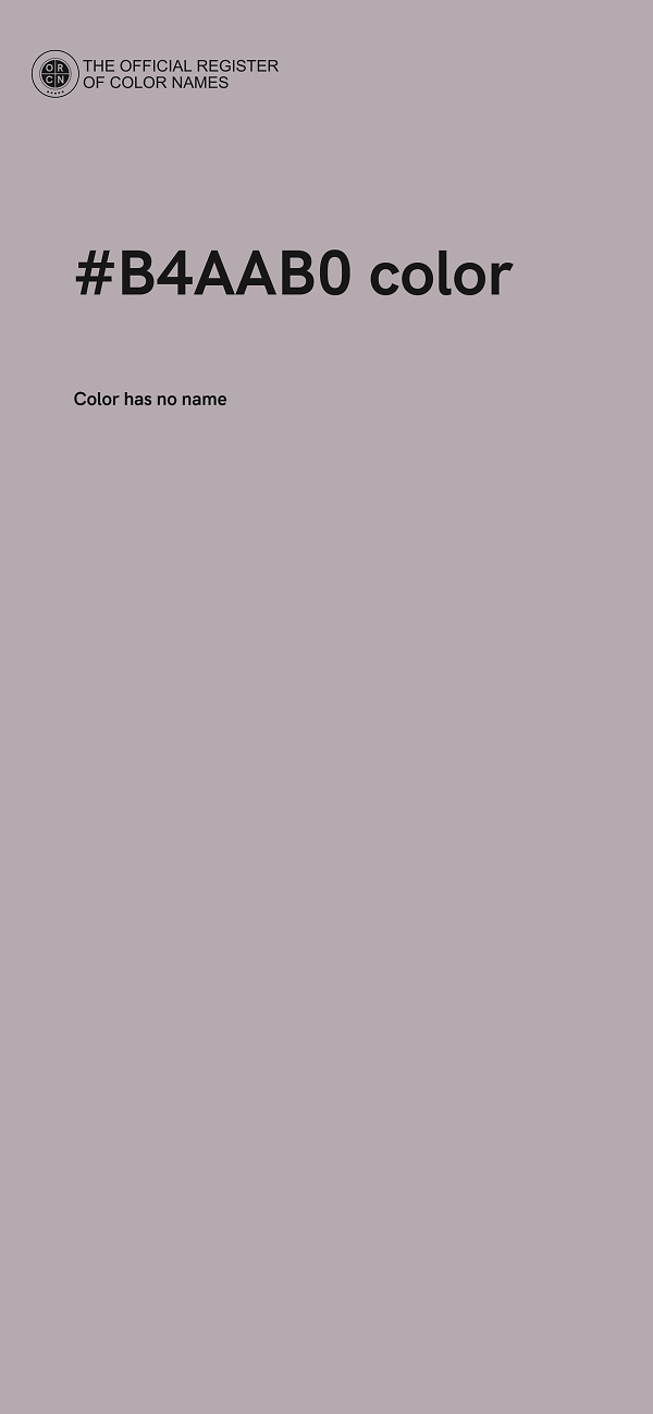 #B4AAB0 color image