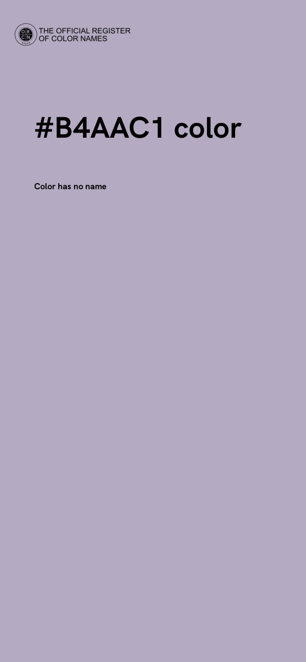#B4AAC1 color image