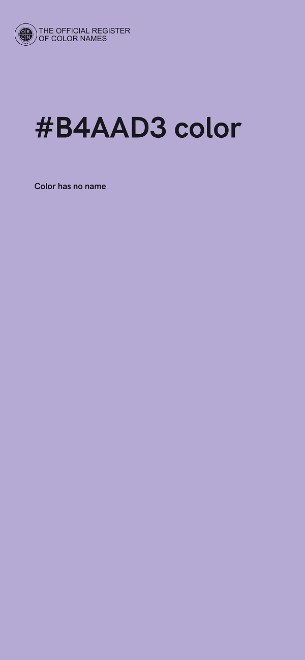 #B4AAD3 color image