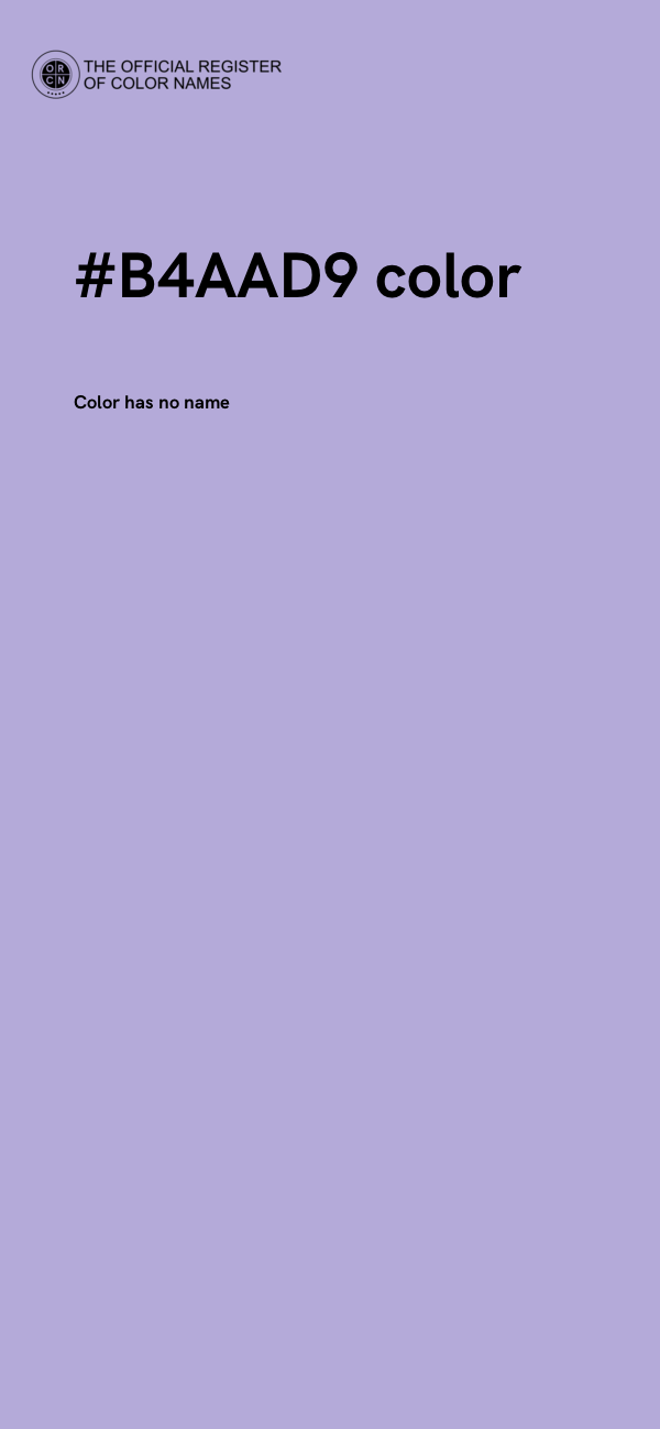#B4AAD9 color image