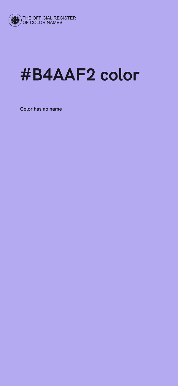 #B4AAF2 color image